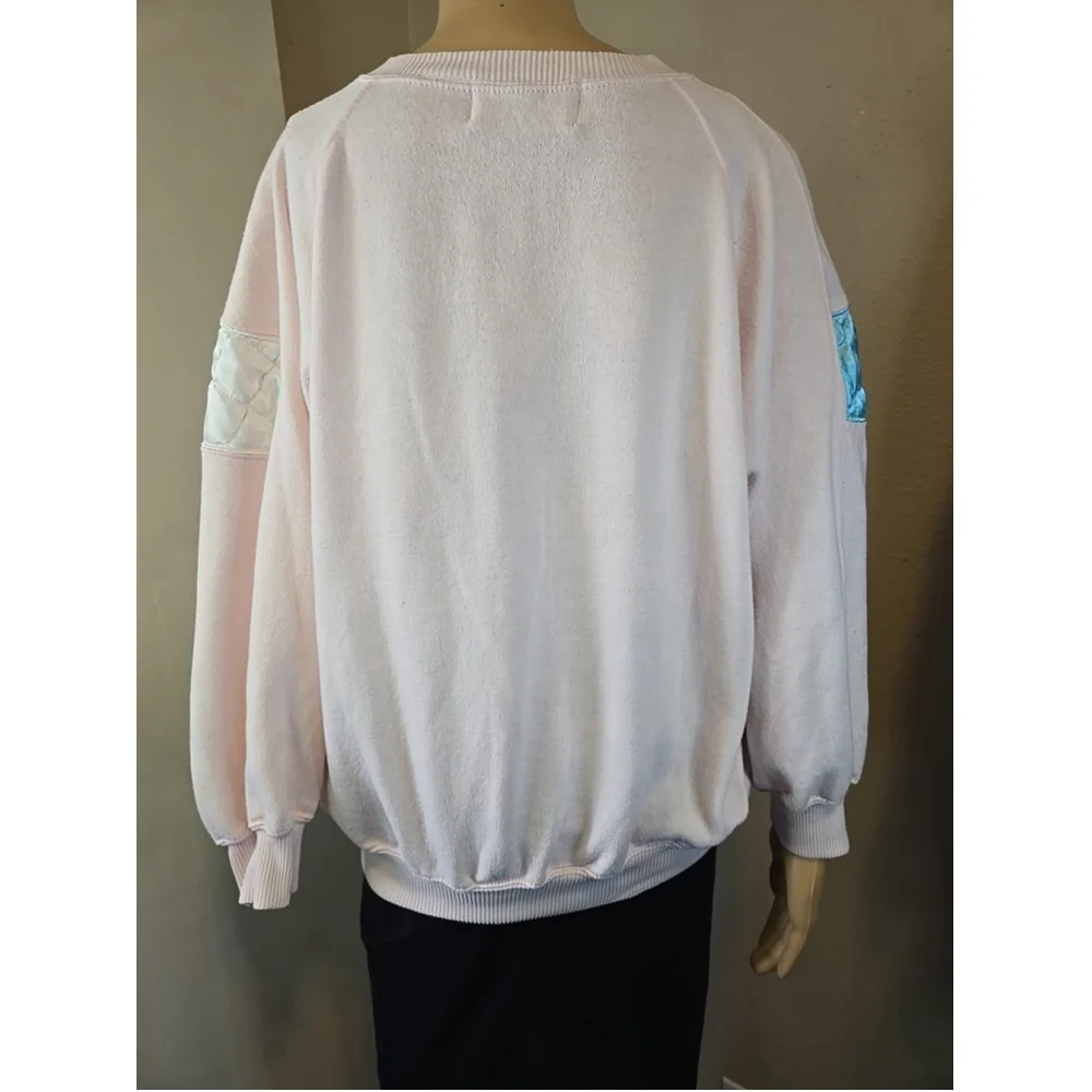 Marcy 'N Me Women's Vintage 80s 90s Pink Ski Patrol Winter Sweatshirt Size Large - Picture 6 of 7